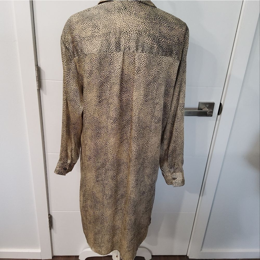 Zara Animal Print Longline Blouse Tunic Dress Size XL - Picture 5 of 16